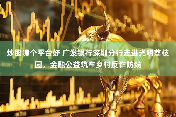 炒股哪个平台好 广发银行深圳分行走进光明荔枝园，金融公益筑牢乡村反诈防线